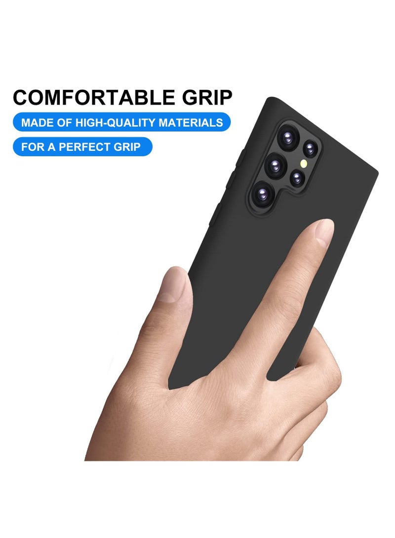 BORTONY Liqiud Silicone Case Silky Smooth Slim Full-Body Protective Silicone Case Cover For Samsung Galaxy S22 Ultra - Image 2