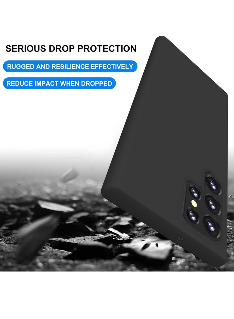 BORTONY Liqiud Silicone Case Silky Smooth Slim Full-Body Protective Silicone Case Cover For Samsung Galaxy S22 Ultra - Image 3