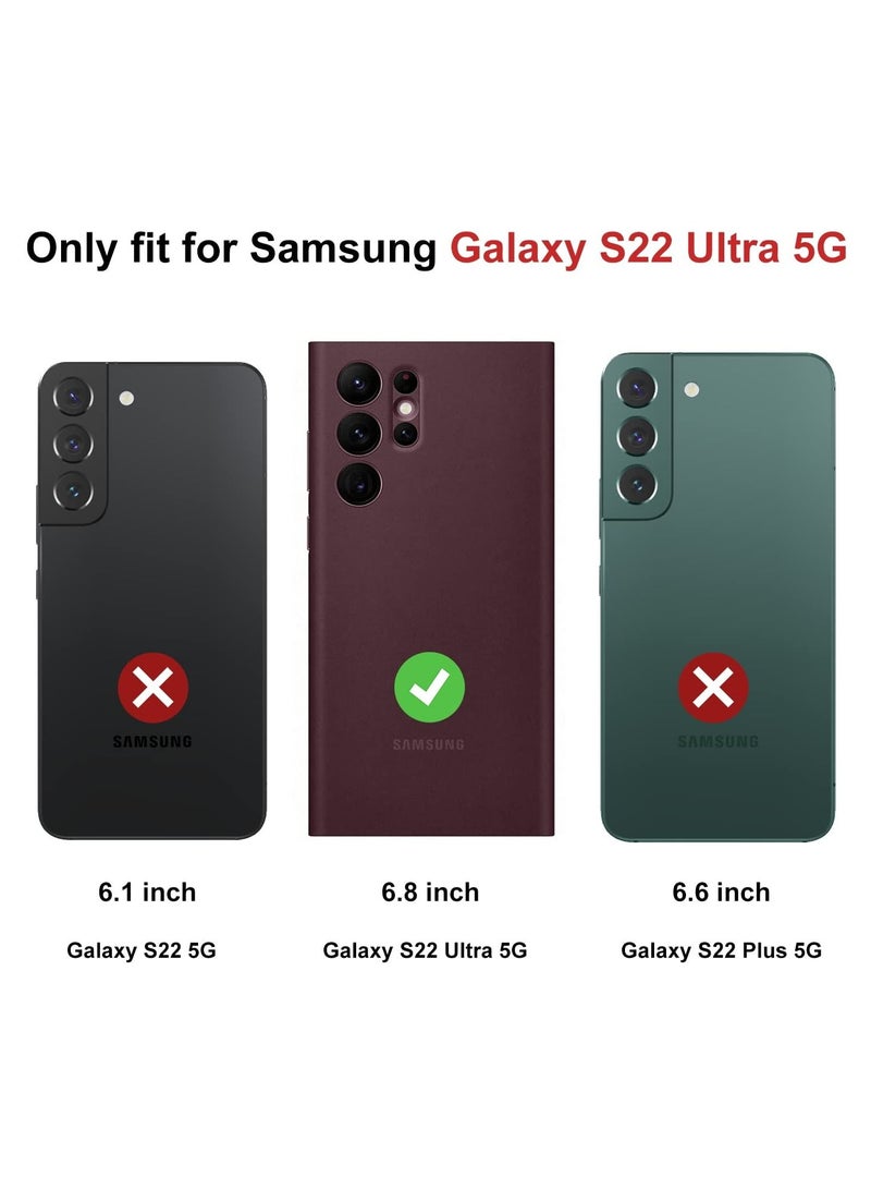 BORTONY Liqiud Silicone Case Silky Smooth Slim Full-Body Protective Silicone Case Cover For Samsung Galaxy S22 Ultra - Image 5