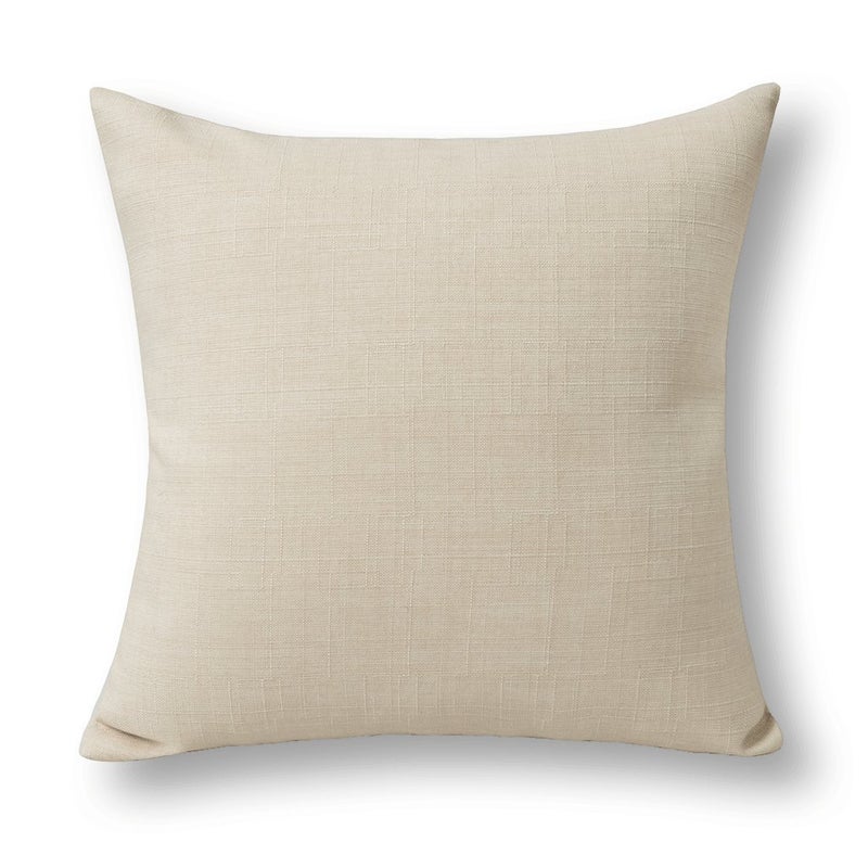 Jeanerlor Home Decoration Faux Linen with Bamboo Texture Yellow Euro Throw Pillow Sham 26x26 inch Cushion Cover for Teen Girl 65 x 65 cm Light Linen