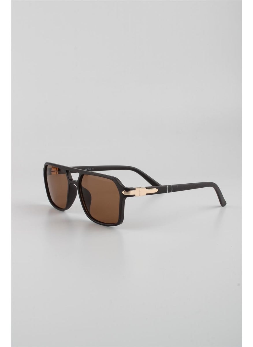 La Viva Brown Matte UV400 Filter Men's Sunglasses G24LV2077R03  - Image 1