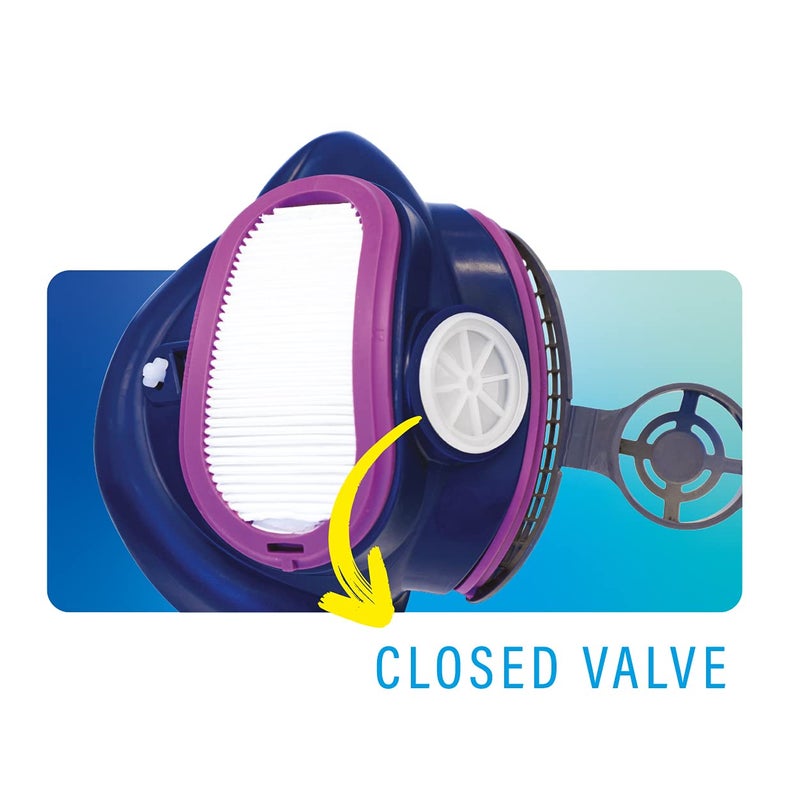 GVS ELIPSE Elastomeric Half Mask Respirator with Source Control with Replaceable and Reusable Filters Included, size S/M - Image 3