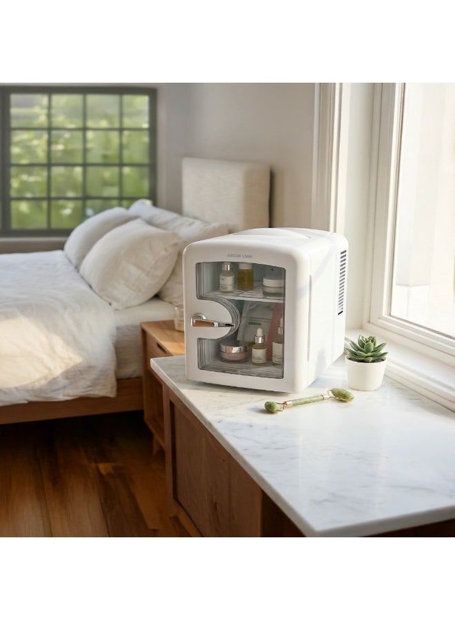 GREEN LION Mini Fridge, 4L, Cool and Warm Modes, Dual Power Supply (AC/DC), with Divider Shelf, for Skincare and Cosmetics - Image 3