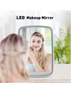 Generic Vanity Mirror with Lights, Travel Lighted Makeup Mirror, Portable Lighted Makeup Beauty Mirror, 3 Color Lighting, Dimmable Touch Screen, Tabletop LED Folding Adjustable Cosmetic Mirror  - Image 2