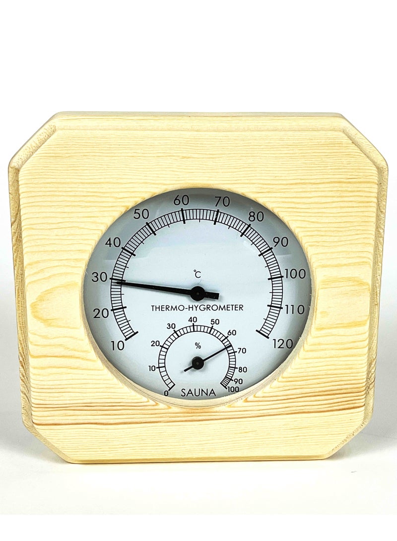 Generic SAUNA WOODEN THERMO HYGROMETER  - Image 1