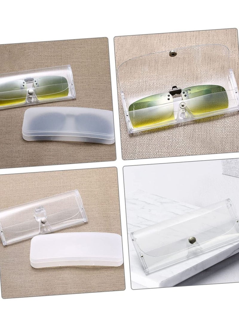 SYOSI - Transparent Glasses Case Travel Glasses Case Sunglasses Case for Men Hard Case Glasses Hard Case Hard Sunglasses Case Eyeglass Case Man Plastic Box Universal, 7pcs Transparent Glasses Case - Image 1