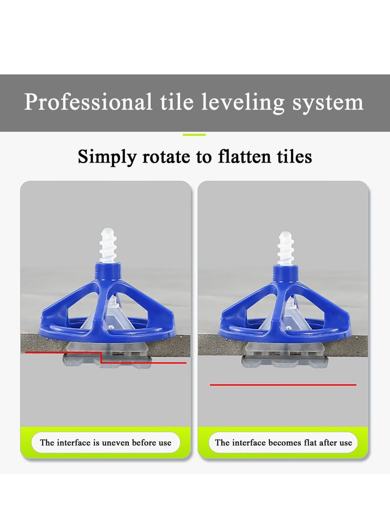 Cobest Tile Leveling System Kit with 1/8 Inch Spacers, 50 Reusable Nuts, and 100 Bases, for Seamless Installation of Self-Adhesive Floor and Wall Tiles (150 PCS) - Image 3