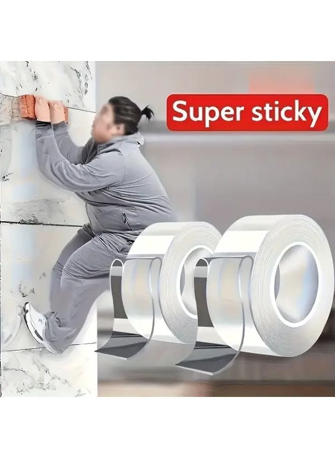Heavy Duty Double Sided Nano Tape Super Strong Reusable 19685 Inch Transparent - Image 2