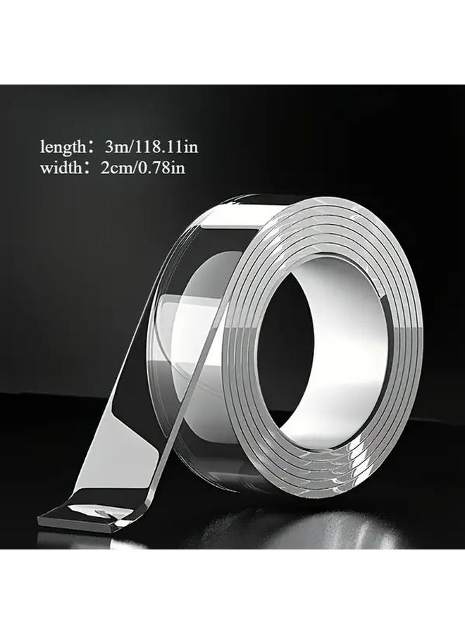 Heavy Duty Double Sided Nano Tape Super Strong Reusable 19685 Inch Transparent - Image 4