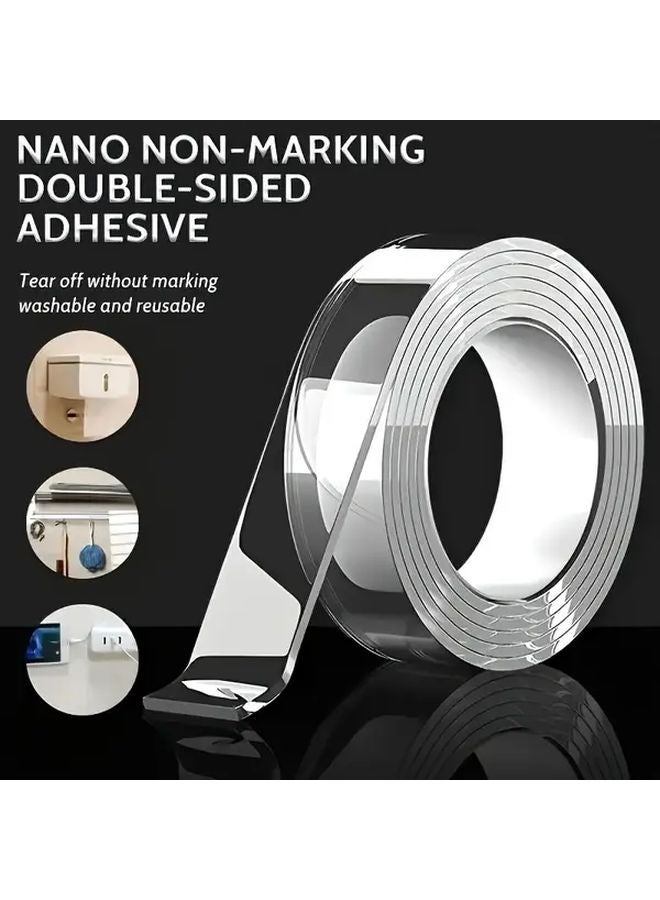 Heavy Duty Double Sided Nano Tape Super Strong Reusable 19685 Inch Transparent - Image 3