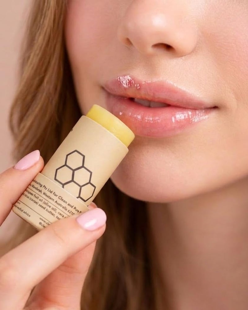 Clean & Pure Cocoa Butter Lip Balm – 100% Natural, Cocoa Butter & Beeswax for Moisturizing, Nourishing & Soft Lips, 6g - Image 4
