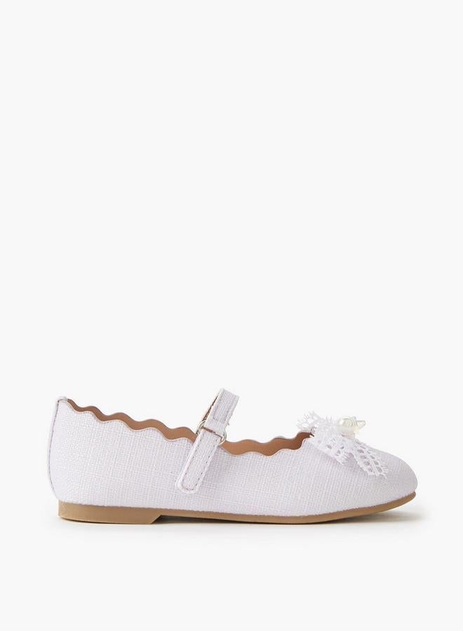 JUNIORS Girls Hook & Loop Ballerina Shoes - Image 1