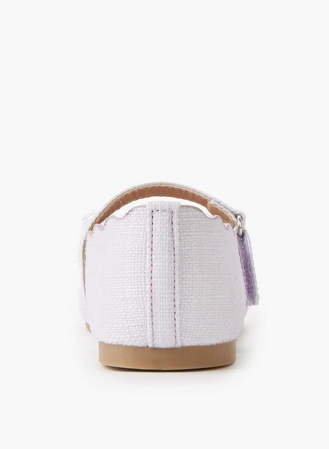 JUNIORS Girls Hook & Loop Ballerina Shoes - Image 4