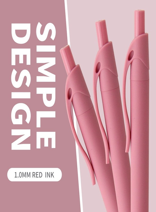 deegtran Pens Bulk, 50 Pack No Bleed Click Pens, Wholesale Retractable Ballpoint Pens, Pen Medium Point, Smooth Ink Pens, 1.0MM Red Ink - Image 2