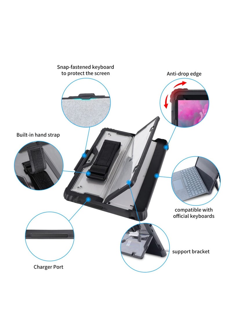 SYOSI حافظة حماية مناسبة لجهاز Microsoft Surface Pro 9، مع حزام كتف وحزام يد وحامل قلم، وغطاء حماية متين مقاوم للصدمات والسقوط - Image 2