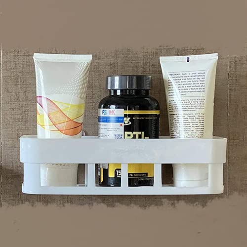 PICKVILL Strong Adhesive Sticker Multipurpose Kitchen Bathroom Shelf Wall Holder Storage Rack Organizer Bathroom Shelves (2) - Image 3