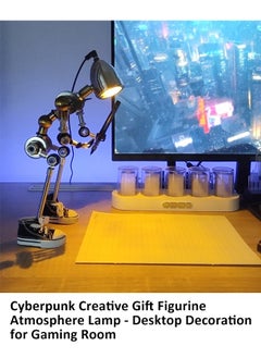 Generic Cyberpunk Style Robot Desk Lamp,Creative Gift Figurine Atmosphere Lamp, Desktop Decoration for Gaming Room  - Image 2