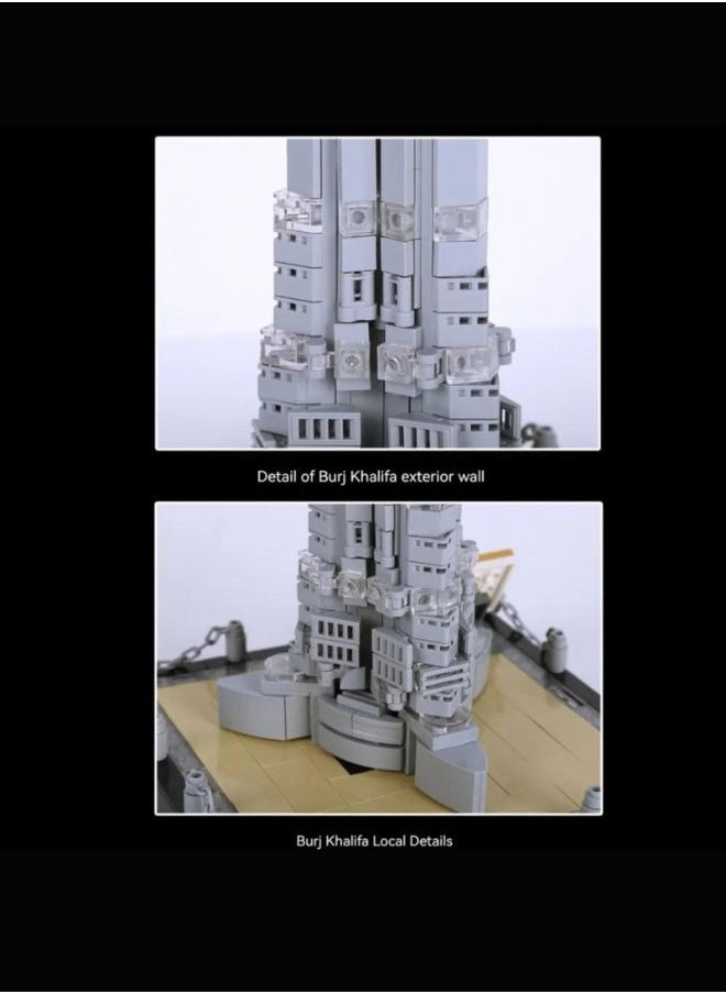Burj Khalifa Building Blocks Figure of the World's Tallest Building Building Figures Construction Blocks Shaped Like a Building Building Blocks Toy Boys Blocks Assembly Boys Toys Girls Blocks Games Building Toy for Boys and Girls Character Play Figures Building Blocks Construction Building Blocks Assembly Creative Building Toy