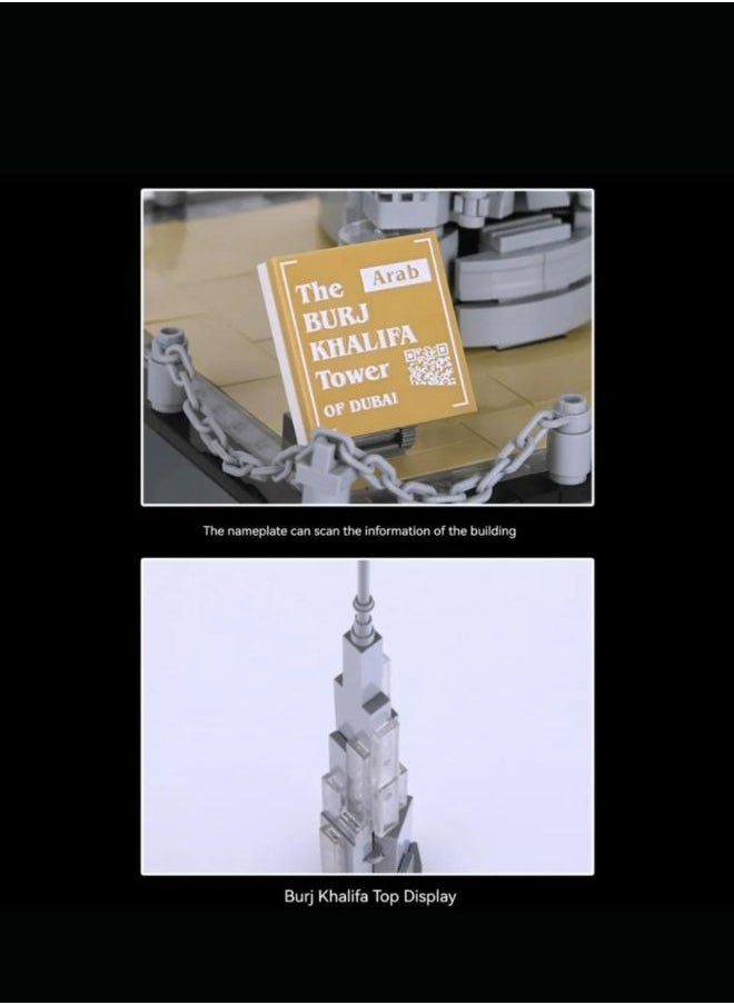 Burj Khalifa Building Blocks Figure of the World's Tallest Building Building Figures Construction Blocks Shaped Like a Building Building Blocks Toy Boys Blocks Assembly Boys Toys Girls Blocks Games Building Toy for Boys and Girls Character Play Figures Building Blocks Construction Building Blocks Assembly Creative Building Toy