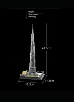 wange Burj Khalifa Building Blocks Figure of the World's Tallest Building Building Figures Construction Blocks Shaped Like a Building Building Blocks Toy Boys Blocks Assembly Boys Toys Girls Blocks Games Building Toy for Boys and Girls Character Play Figures Building Blocks Construction Building Blocks Assembly Creative Building Toy  - Image 5