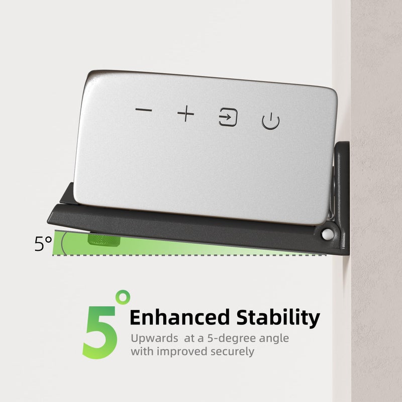 ELETIUO Soundbar Wall Mount Bracket for Samsung, LG, Sony, JBL, Vizio, Sonos and More, Depth Adjustable 3.5â€-6.1â€, Soundbar Shelf Under TV, Black - Image 4