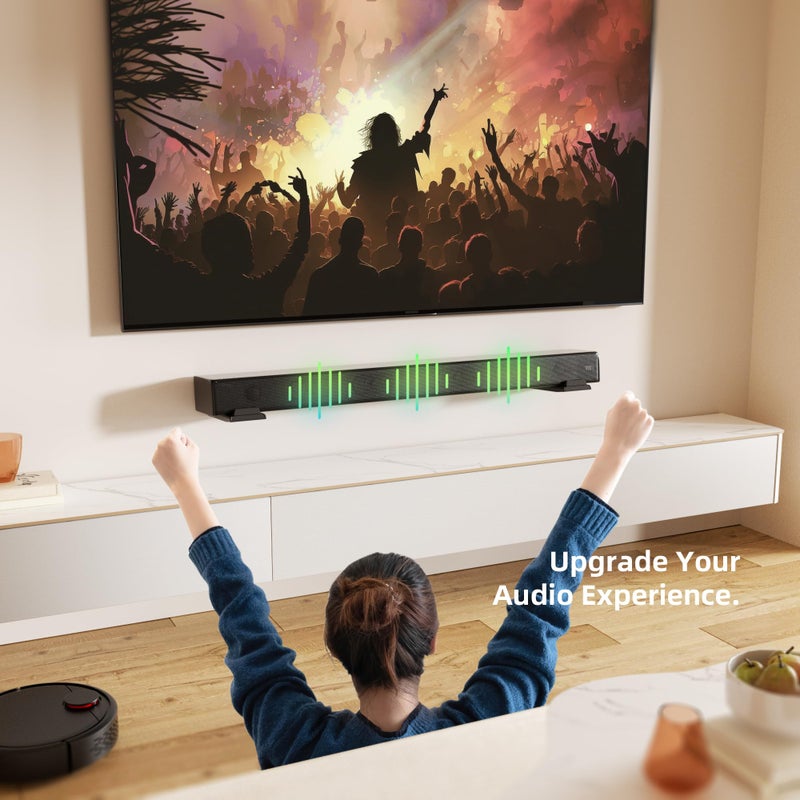 ELETIUO Soundbar Wall Mount Bracket for Samsung, LG, Sony, JBL, Vizio, Sonos and More, Depth Adjustable 3.5â€-6.1â€, Soundbar Shelf Under TV, Black - Image 3