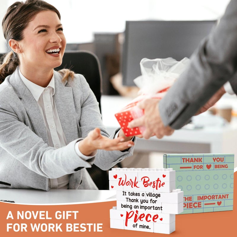 BdayPtion Work Bestie Plaque Birthday Gifts for Coworker  Cool Gifts for Coworkers Friend  Office Friendship Gifts  Best Friend at Work Gifts  Office Gifts for Colleagues  Work Bestie Partner Decoration Signs - Image 5