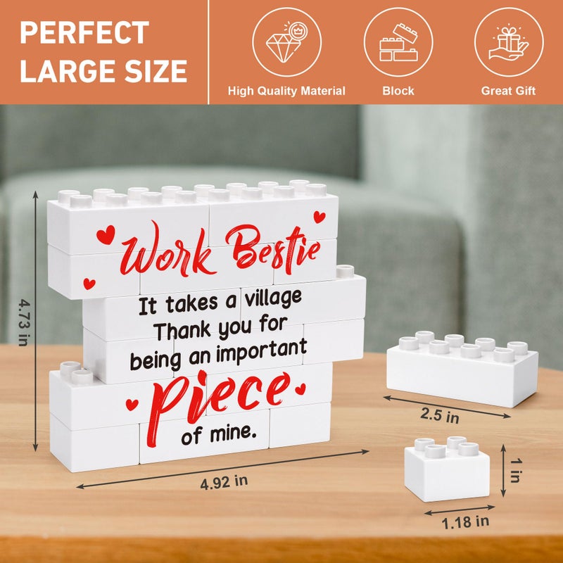 BdayPtion Work Bestie Plaque Birthday Gifts for Coworker  Cool Gifts for Coworkers Friend  Office Friendship Gifts  Best Friend at Work Gifts  Office Gifts for Colleagues  Work Bestie Partner Decoration Signs - Image 2