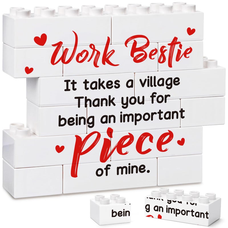 BdayPtion Work Bestie Plaque Birthday Gifts for Coworker  Cool Gifts for Coworkers Friend  Office Friendship Gifts  Best Friend at Work Gifts  Office Gifts for Colleagues  Work Bestie Partner Decoration Signs - Image 1
