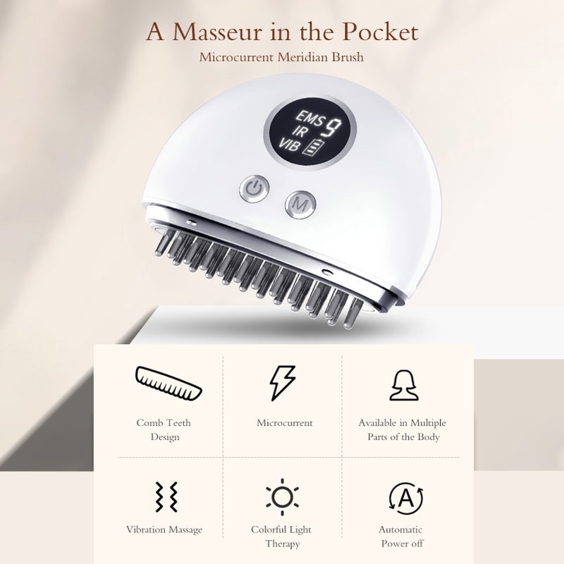 Electric Meridian Brush Portable Handheld Microcurrent Body Massager Slimming Body Healths Care Device - Image 2