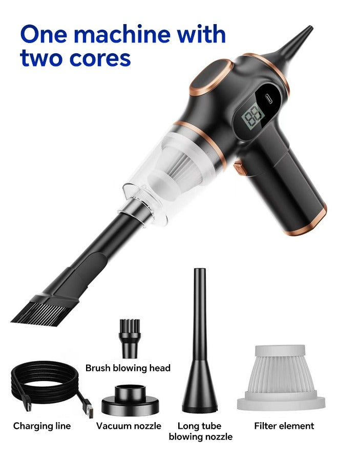 Generic 2 in 1 Air Duster / Compressed Air Duster Rechargeable Handheld Vacuum Cordless Keyboard Cleaner Air Blower Car Vacuum Cleaner for Compute/Car/House  - Image 1