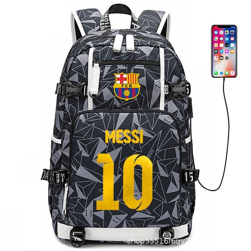 Football Star Backpack for Kids & Adults - Large Capacity Sports Backpack with USB Port, Waterproof Oxford Fabric, Breathable & Durable, Ideal for Soccer, Basketball, Gym, Travel
