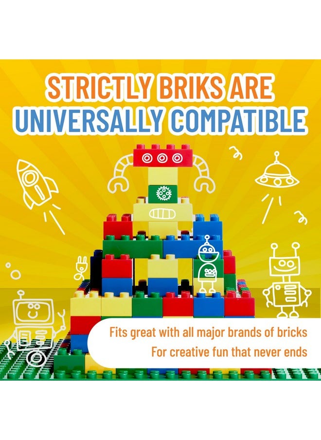 Strictly Briks Strictly Briks Toy Large Building Blocks for Kids and Toddlers, Big Toy Building Set for Ages 3 and Up - Compatible with All Major Brands, Blue, Green, Red, and Yellow, 204 Pieces  - Image 4