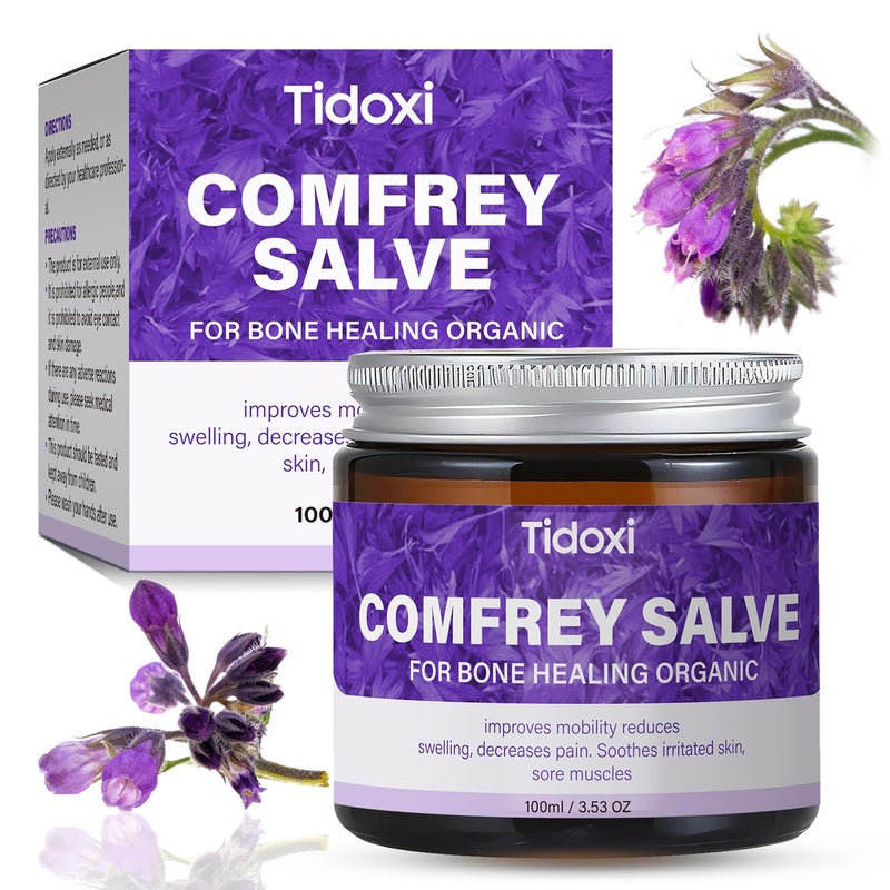 Salve Comfrey OrganicComfrey Herbal SalveOrganic FormulaOrganic Herbal SalveHerbal Salve Comfrey 4oz Ultra Potency