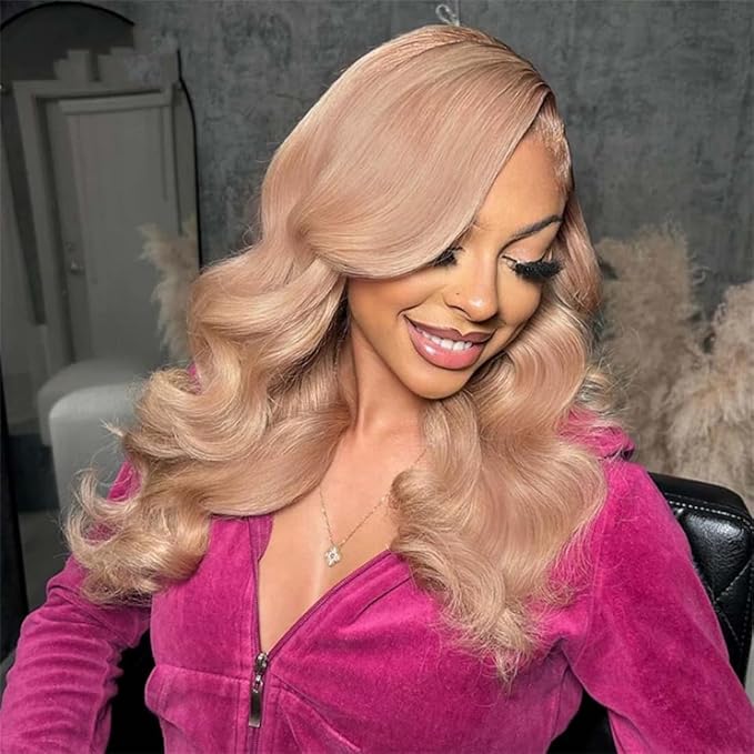 RINA Highlight Ombre Lace Front Wig Human Hair 13x4 HD Lace 227 Highlight Body Wave Wigs for Women Ombre Colored Honey Blonde Human Hair Wigs Pre Plucked with Baby Hair 150 Density 20 Inch