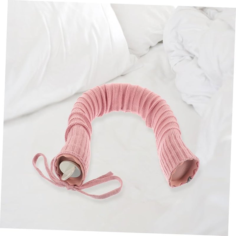 U Shaped Hot Water Bag with Removable Knitted Cover for Shoulder Relief Warm Compress Random Color - Image 4