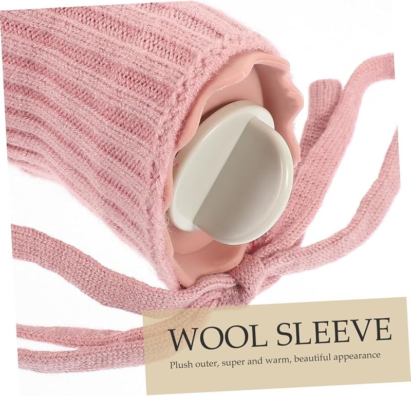 U Shaped Hot Water Bag with Removable Knitted Cover for Shoulder Relief Warm Compress Random Color - Image 3