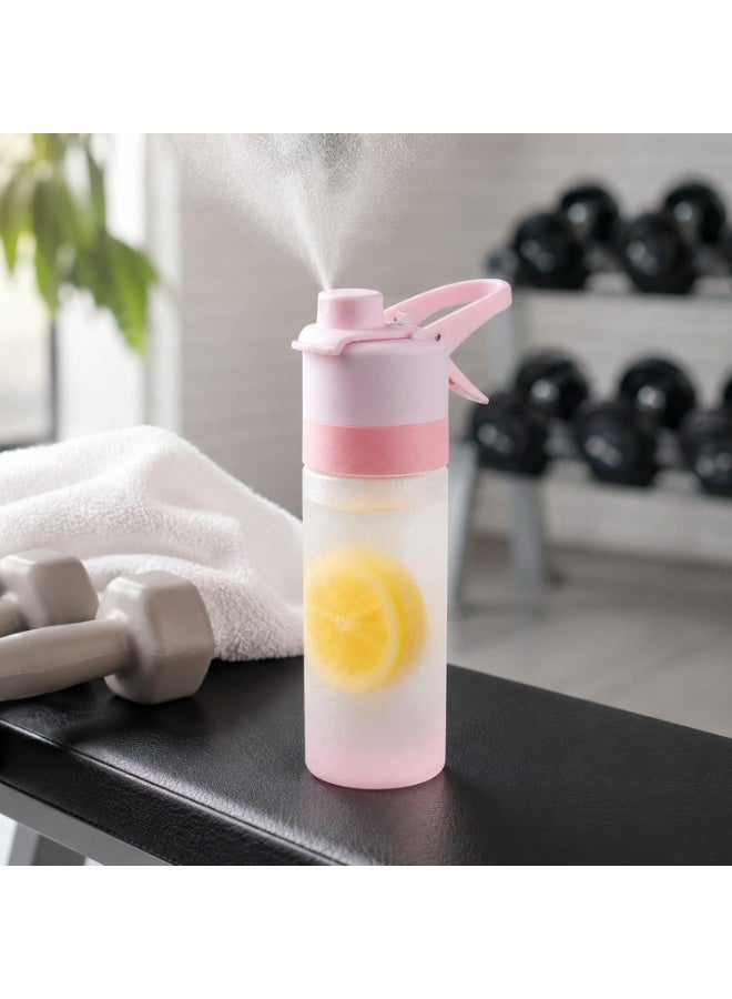 650ml Frosted Gradient Spray Water Bottle with Straw, Portable for Outdoor Sports & Travel - Image 5