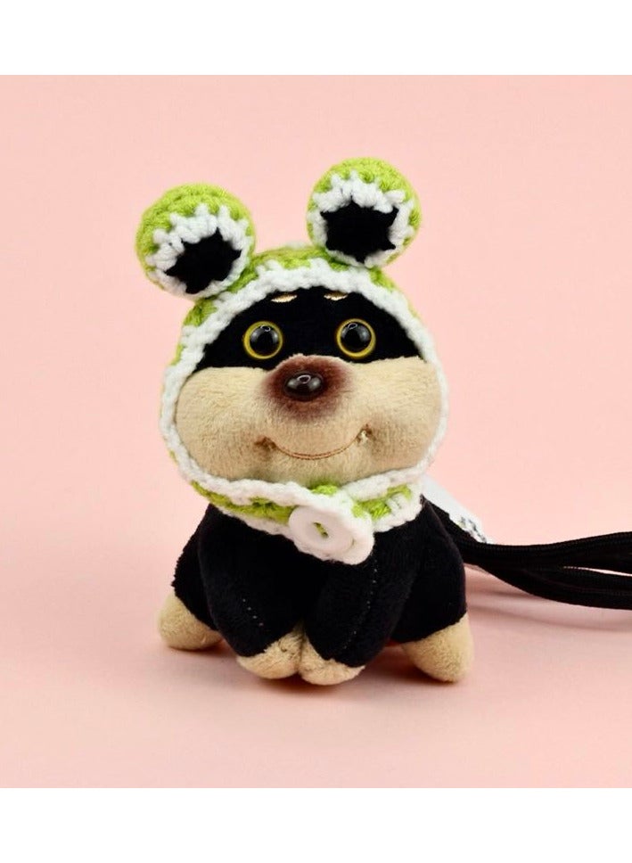 Hypoallergenic Mini Plush Puppy Keychain - Ultra-Soft Stuffed Animal for Girls Backpack & Women's Bag Accessories, Ramadan Gifts for kids, Stress Relief Companion for School & Travel, Washable Pet-Safe Toy (11cm Black) - Image 4