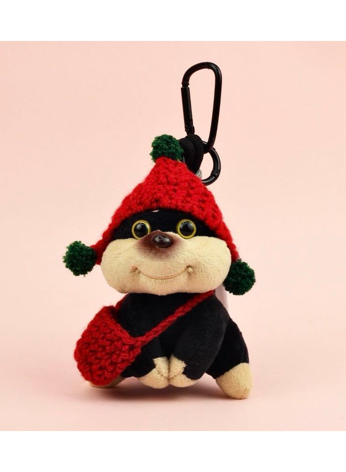 Hypoallergenic Mini Plush Puppy Keychain - Ultra-Soft Stuffed Animal for Girls Backpack & Women's Bag Accessories, Ramadan Gifts for kids, Stress Relief Companion for School & Travel, Washable Pet-Safe Toy (11cm Black) - Image 2