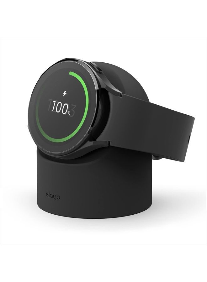 Elago GW2 Stand Compatible with Samsung Galaxy Watch 6 (47mm) / 5 Charger Stand (40, 44mm) / 5 Pro Charger Stand (45mm) 2022-2023 - [Black] [Charging Cable Not Included] - Image 1