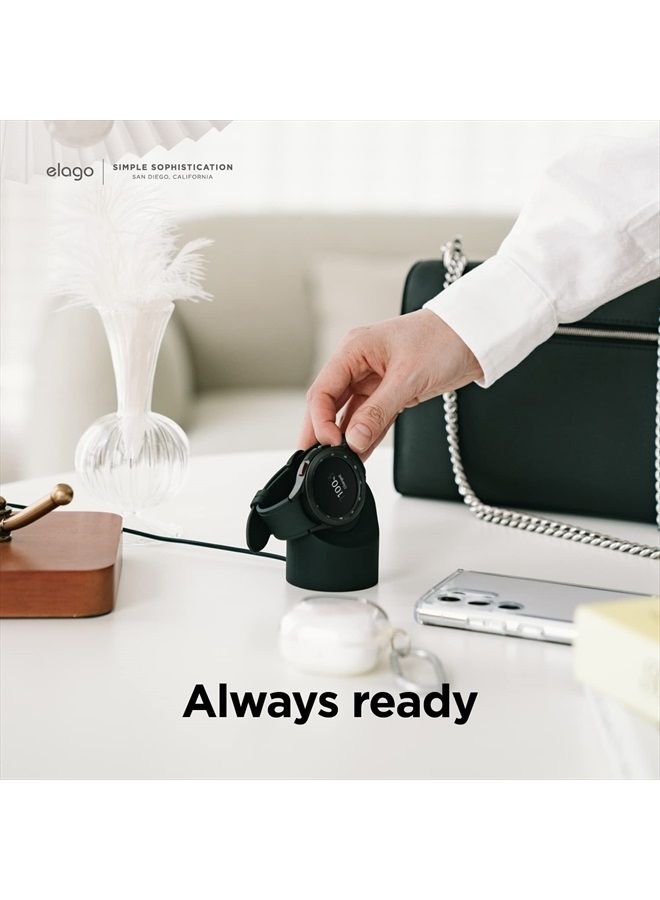 Elago GW2 Stand Compatible with Samsung Galaxy Watch 6 (47mm) / 5 Charger Stand (40, 44mm) / 5 Pro Charger Stand (45mm) 2022-2023 - [Black] [Charging Cable Not Included] - Image 3