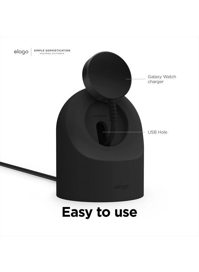 Elago GW2 Stand Compatible with Samsung Galaxy Watch 6 (47mm) / 5 Charger Stand (40, 44mm) / 5 Pro Charger Stand (45mm) 2022-2023 - [Black] [Charging Cable Not Included] - Image 4