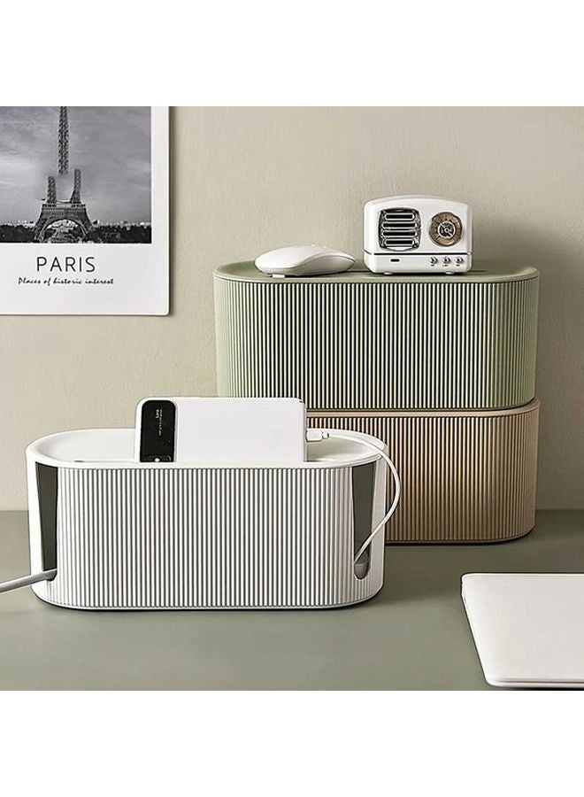 Green Cable Organizer Box Wireless WiFi Router Socket Shelf Storage Case - Image 2