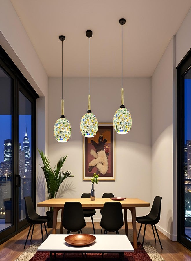 Avior Hanging Lights for Kitchen Arch/Island, Ceiling Pendant Lamp for Living Room and Restaurants Lights, Hallway (Multi Color, Single 1Pc) - Image 3