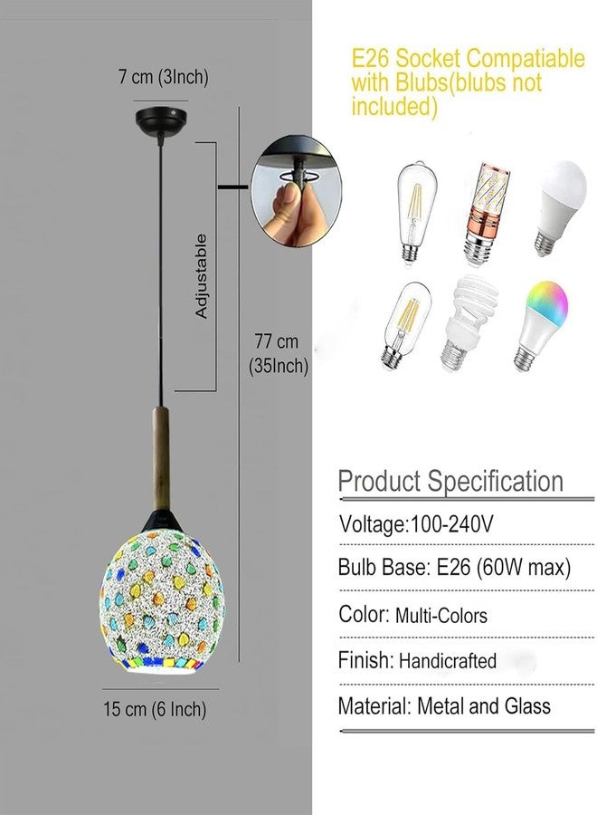 Avior Hanging Lights for Kitchen Arch/Island, Ceiling Pendant Lamp for Living Room and Restaurants Lights, Hallway (Multi Color, Single 1Pc) - Image 4