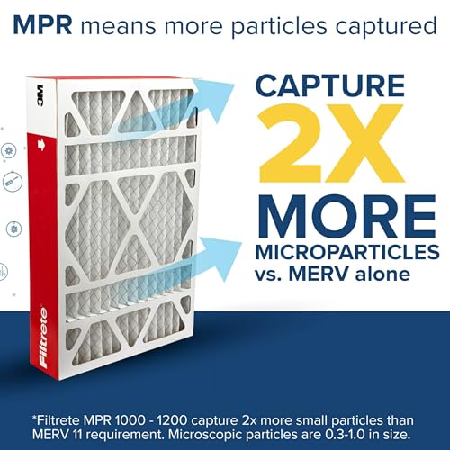 Filtrete 20x25x5 AC Furnace Air Filter, MPR 1000, MERV 11, Fits Lennox Devices, Allergen Defense, Electrostatic Air Cleaning Filter, 2-Pack (actual size 19.63 x 24.75 x 4.31 in) - Image 4