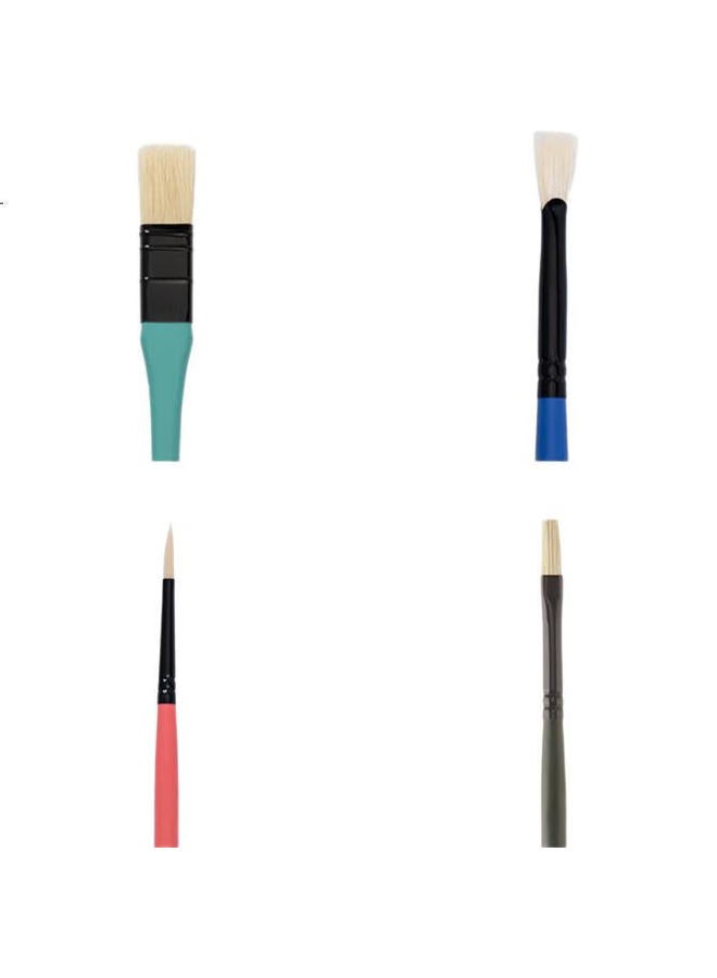 Miya (Miya) Little Bird Watercolor Brush Upgraded Version Starry Sea Glass 10-Piece Set Water Wash Pig Bristle Oil Painting Acrylic Watercolor Brush Fine Arts Sketching - Image 3