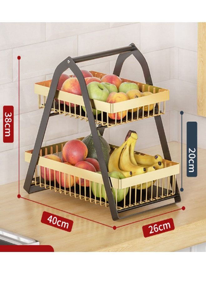 NKX Two Tier Fruit Basket Storage Rack - Image 1