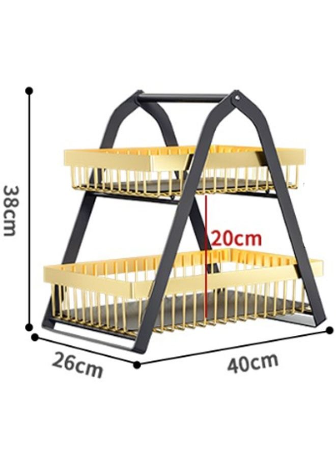 NKX Two Tier Fruit Basket Storage Rack - Image 4